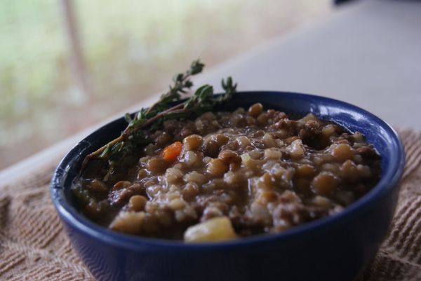 lentil ground beef soup